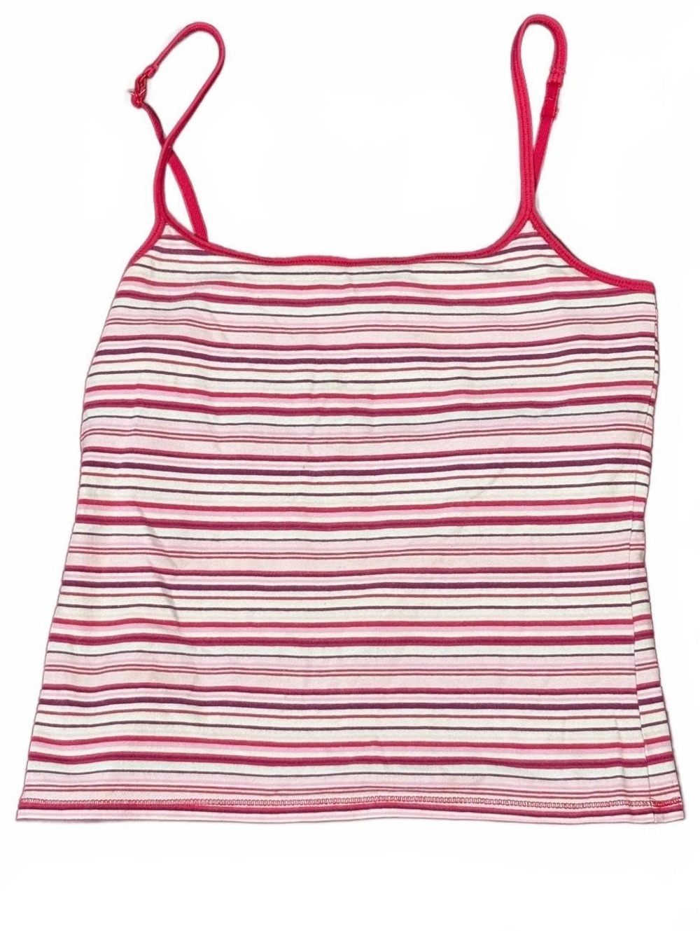 Vintage Y2K SO... Women's Striped Cotton Spandex Camisole Tank Top Medium